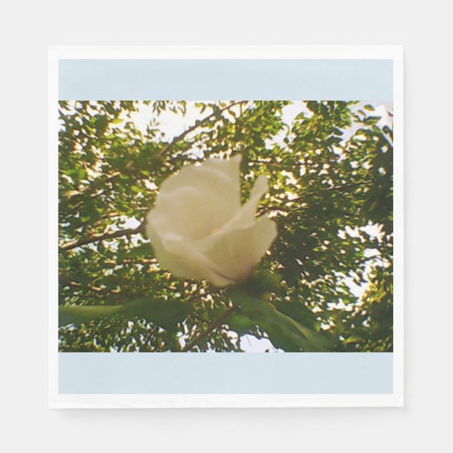 Vit ros pappersservett (Framsidan)