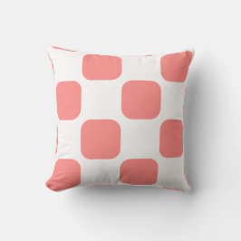 Vit & Ros Pastell Fyrhörningsmönsterdesign Kudde