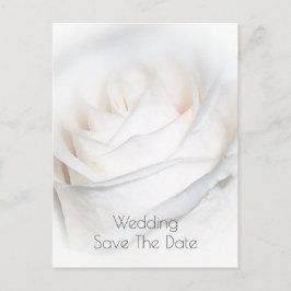 Vit ros Personlig Bröllop spara datum Vykort