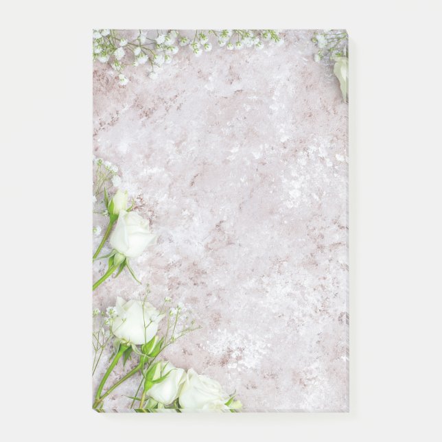 Vit ros post-it block (Framsida)