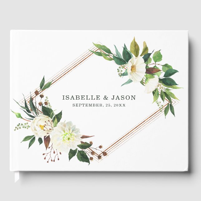 Vit ros Ram Guest Bok (Framsida)