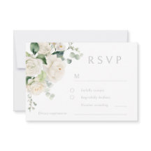 Vit ros & Sage Löv Bröllop