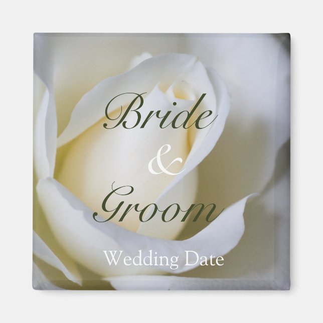 Vit ros ・ Spara datum magneter (Framsidan)