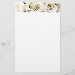 Vit ros Stationery Brevpapper