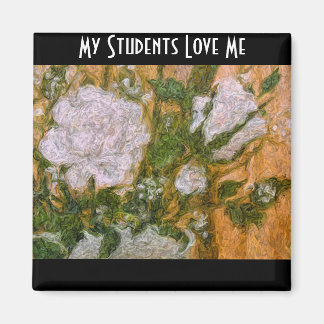 Vit ros Student Kärlek Magnet