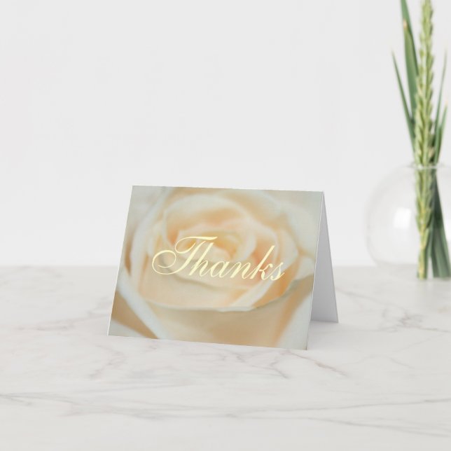 Vit ros tack kort (Framsida)