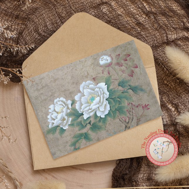 Vit ros tack kort (Skapare uppladdad)