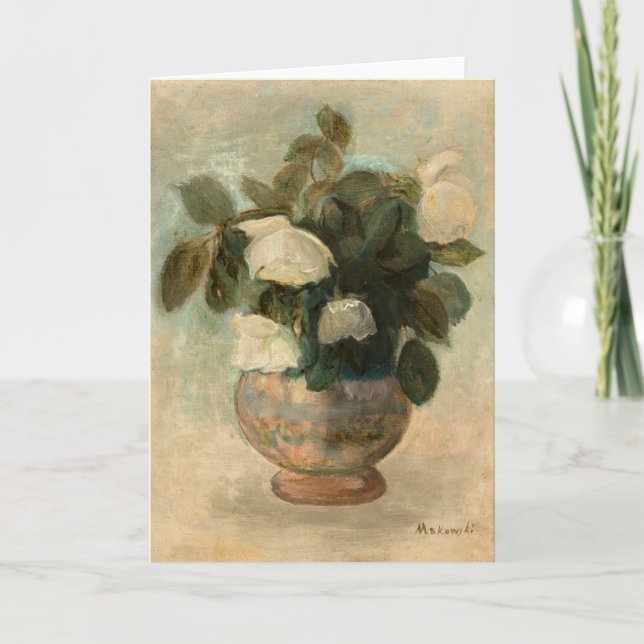 Vit ros | Tadeusz Makowski Kort (Framsida)