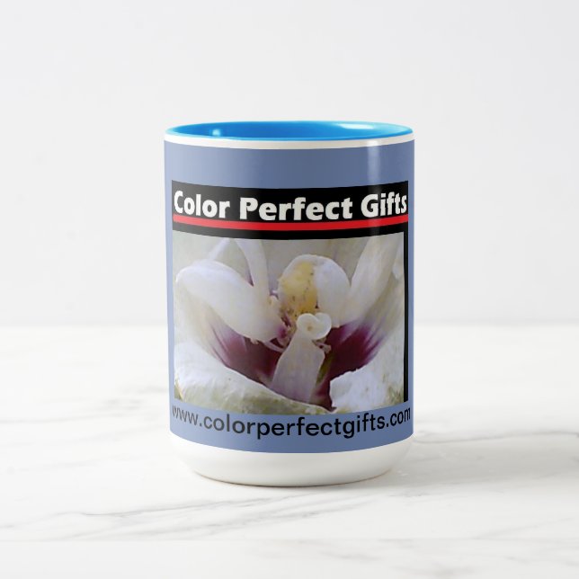 Vit ros Två-Tonad mugg (Center)