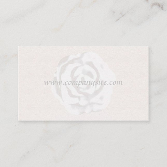 Vit ros visitkortsmall visitkort (Framsida)