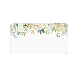 Vit ros Watercolor | Tom Adress Adressetikett