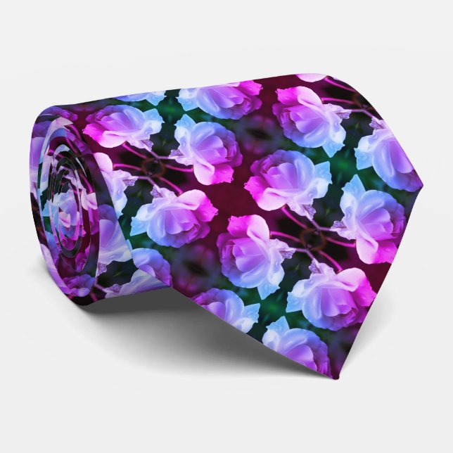 Vit ros with Raindrops Abstrakt Blommigt Art Slips (Rullad)