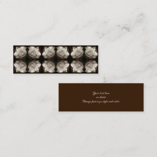 Vit ros with Raindrops Vintage Mini Bookmark Visitkort