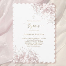 vit rosa baby andblommor Baptism