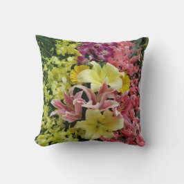 vit + rosa, grönt + lila, blomma + blommar, kudde