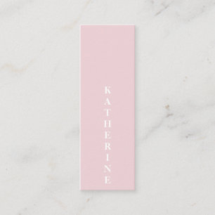 Vit rosa med klassisk elegant, minimalistisk foto, mini visitkort