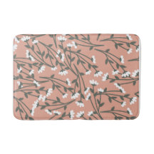 Vit rosa och grön blommig mönster