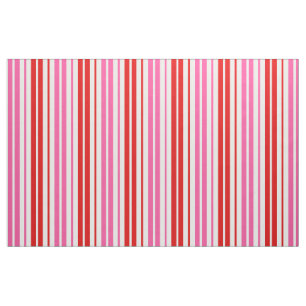 Vit Rosa Röd Vertikal Randig Design Tyg