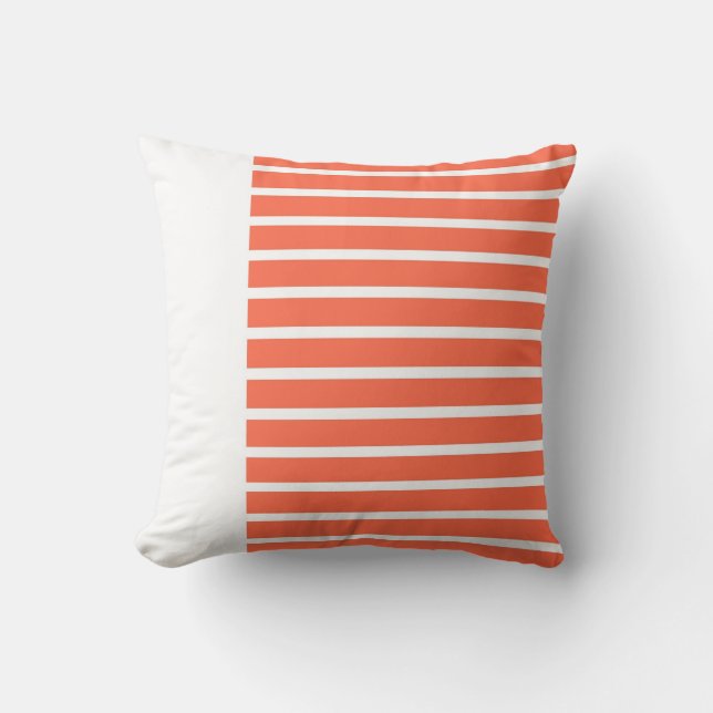 Vit, Rosa Vintage Rand Art Design Abstrakt Kudde (Framsida)