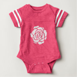 Vit rosbabyBodysuit Tee Shirt