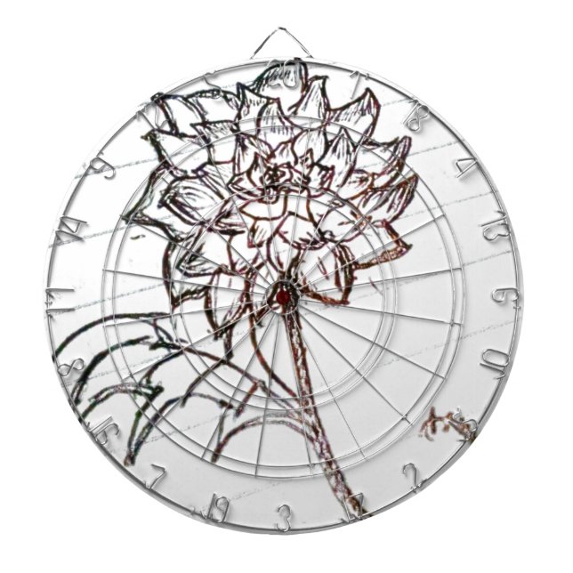 vit rosblomma darttavla (Framsidan)