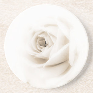 Vit rosblomma underlägg