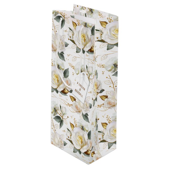 Vit Rose Guld Bröllop (Framsidan Vinklad)