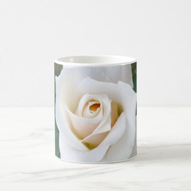 vit rosenknopp kaffemugg (Center)