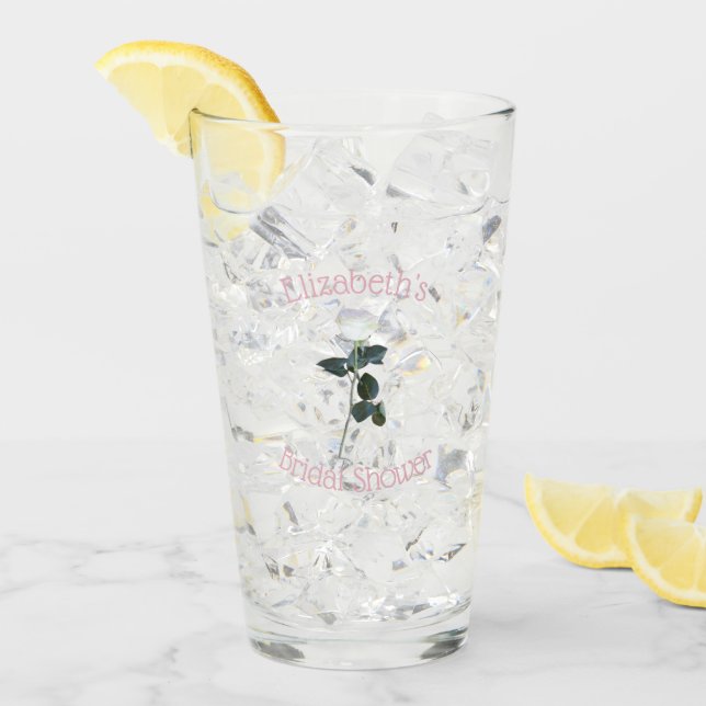 Vit rosknoppsrosa bröllopsfest glaskopp (Framsida Ice)