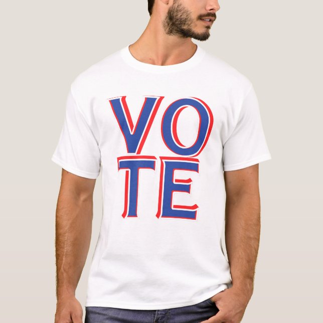 Vit rösträtt T-shirt USA:s valpolitik i Kampanj (Framsida)