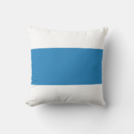 Vit & Royal Pastellblå Bar Design Kudde