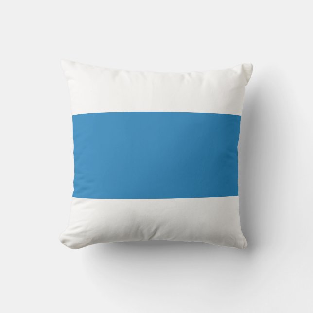 Vit & Royal Pastellblå Bar Design Kudde (Framsida)