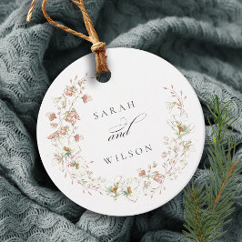 Vit Rustig Blommigt Utandning Bröllop Gåvor Etiketter