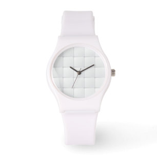 Vit ruta armbandsur