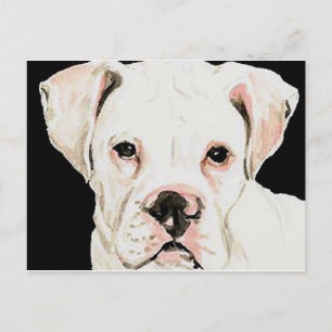 Vit ruta Original Hund Art-vykort Vykort