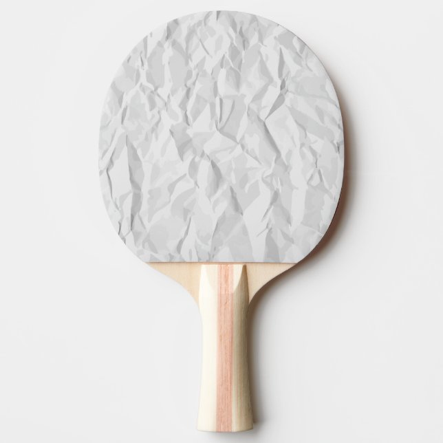 Vit rynkad papper struktur pingisracket (Framsidan)