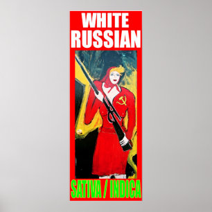 VIT RYSK SATIVA INDICA POSTER