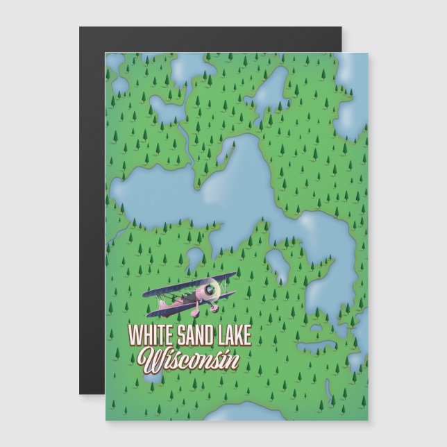 Vit sand sjö Wisconsin (Fram/baksida)