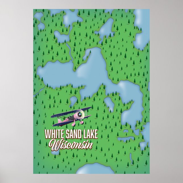Vit sand sjö Wisconsin Poster (Framsidan)