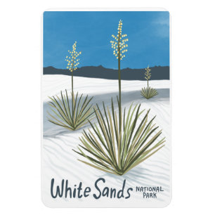 Vit sandnationalparken New mexico Magnet