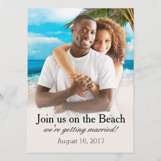 Vit Sands Beach BE MIG ATT PHOTOCHOP DIN PIC Inbjudningar
