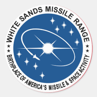 Vit Sands Missile Range Runt Klistermärke
