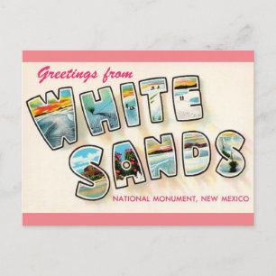 Vit Sands New mexico Vintage resor-vykort Vykort