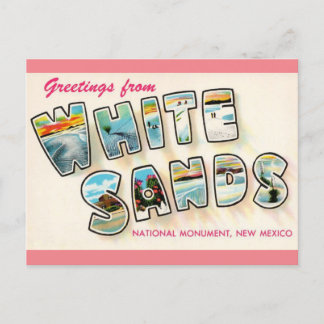 Vit Sands New mexico Vintage resor-vykort Vykort