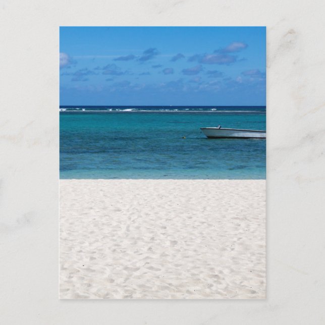 Vit sandstrand Flic en Flac Mauritius overloo Vykort (Framsida)