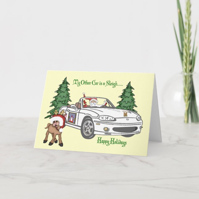 Vit Santa Helgkort (Framsida)