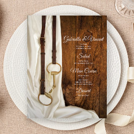 Vit satthård, bit Land Westerna Bröllop Menu