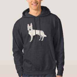 Vit Schäferhund Vit tysk schäferhund Schweizisk he Hoodie