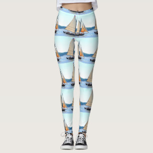 vit seglar den maine schooneren leggings