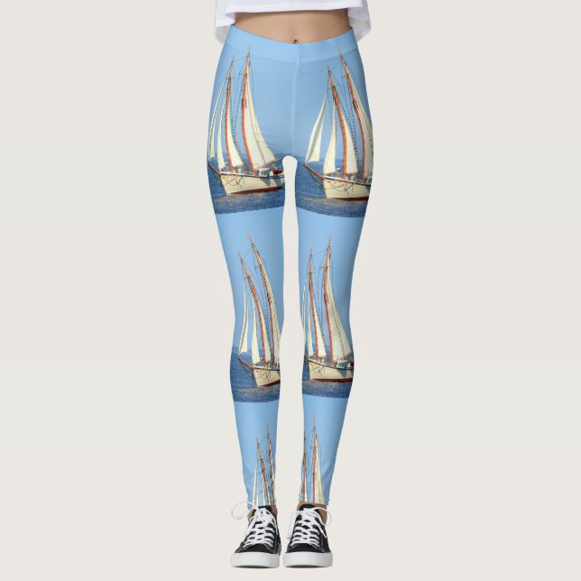 vit seglare leggings (Framsida)